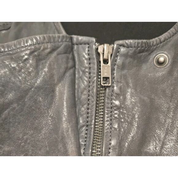 Jakett Soft Leather Jacket Gray Size Small - Picture 7 of 12